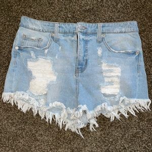 Ripped jean shorts size 10